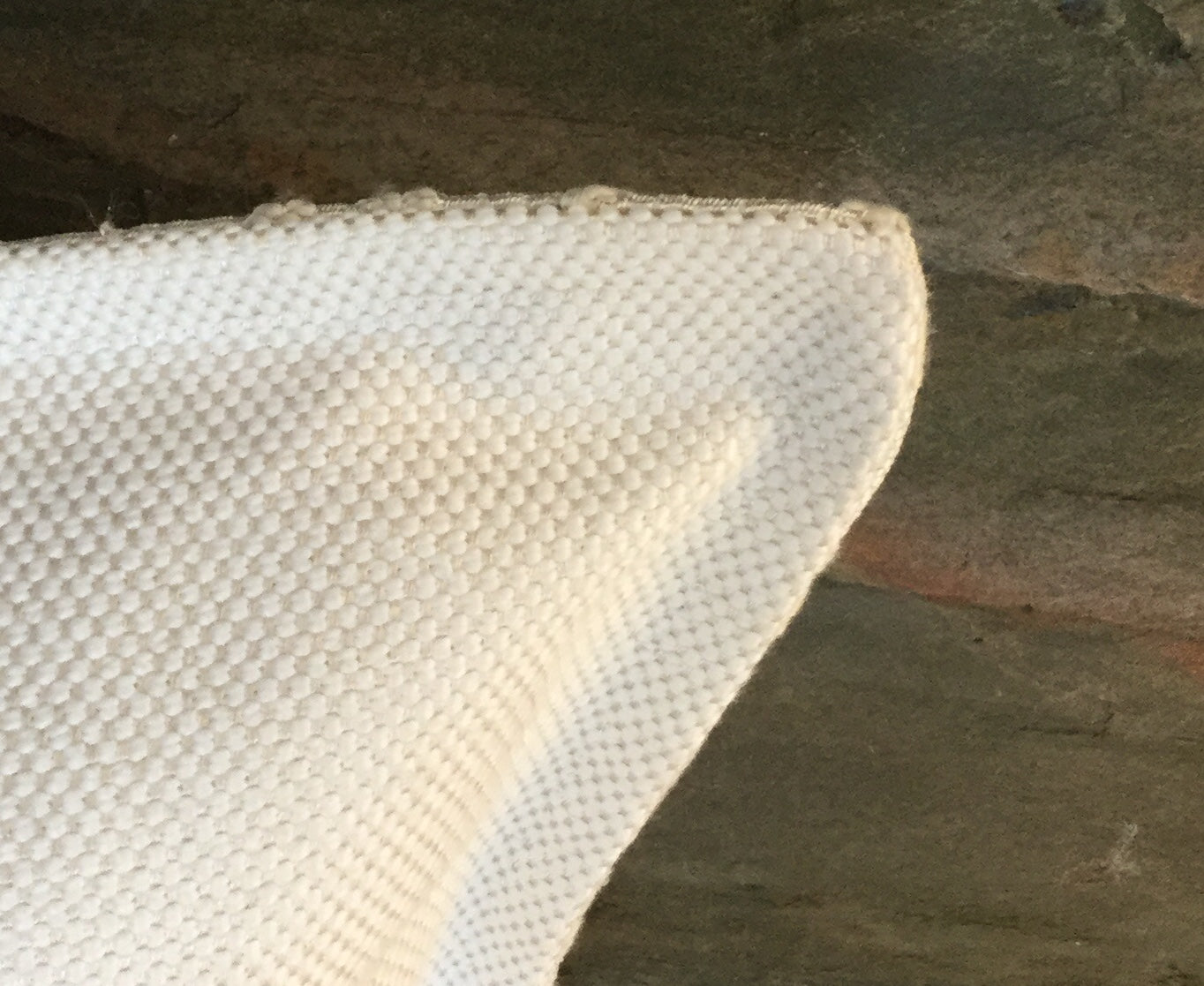 White double-sided ethnic decorative cushion 50x50cm