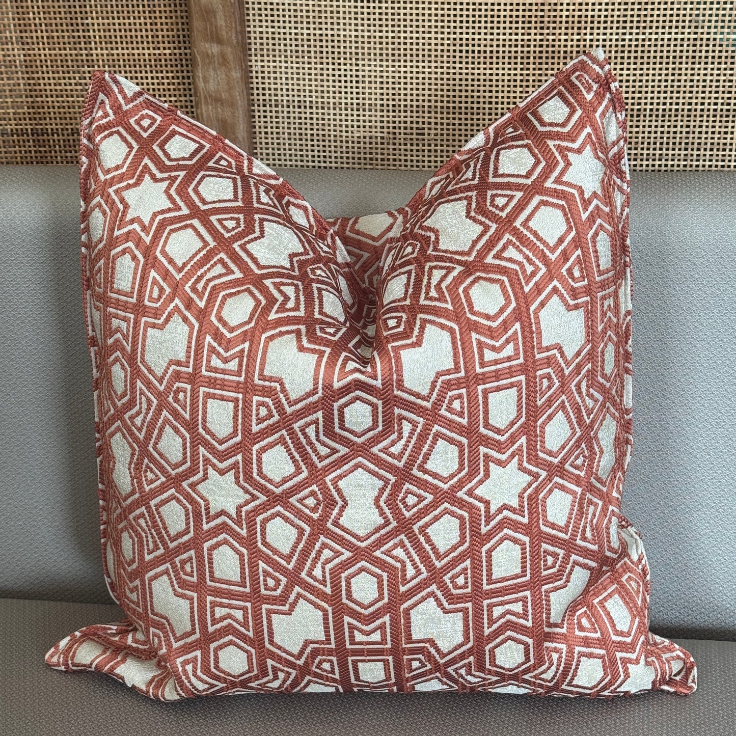 Coussin décoratif à motif zellij 50x50cm