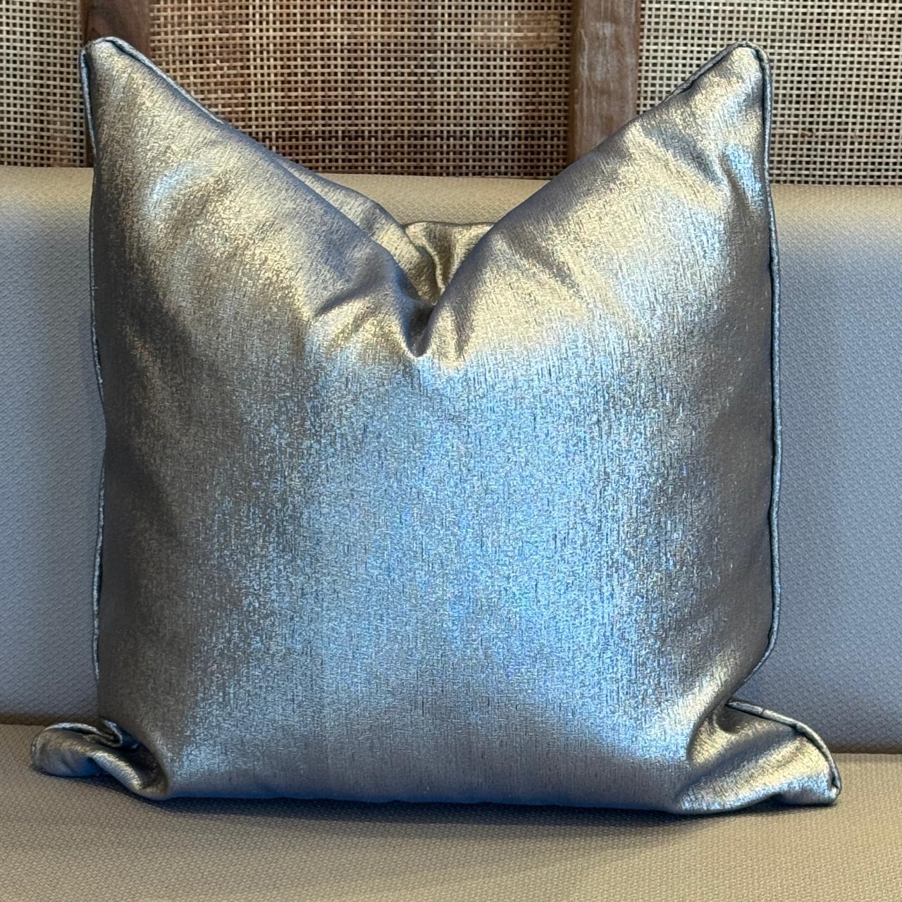Coussin Argent Métallisé