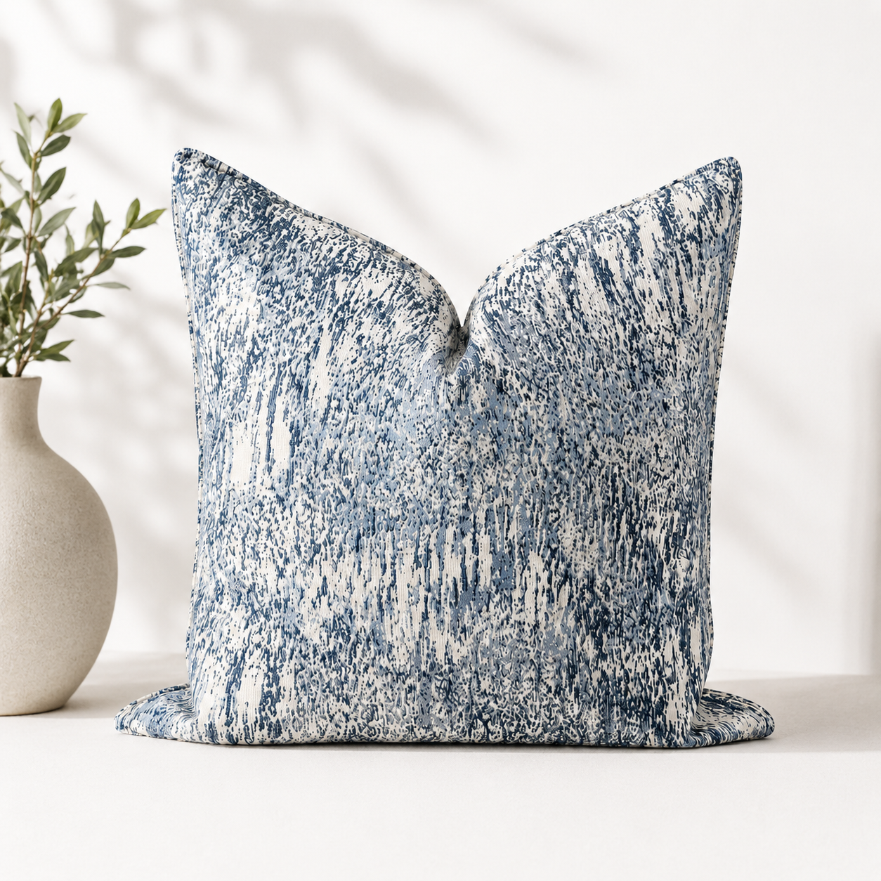 Coussin gris bleu
