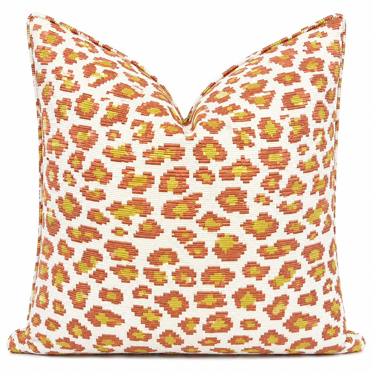 Coussin décoratif léopard ocre 50x50cm