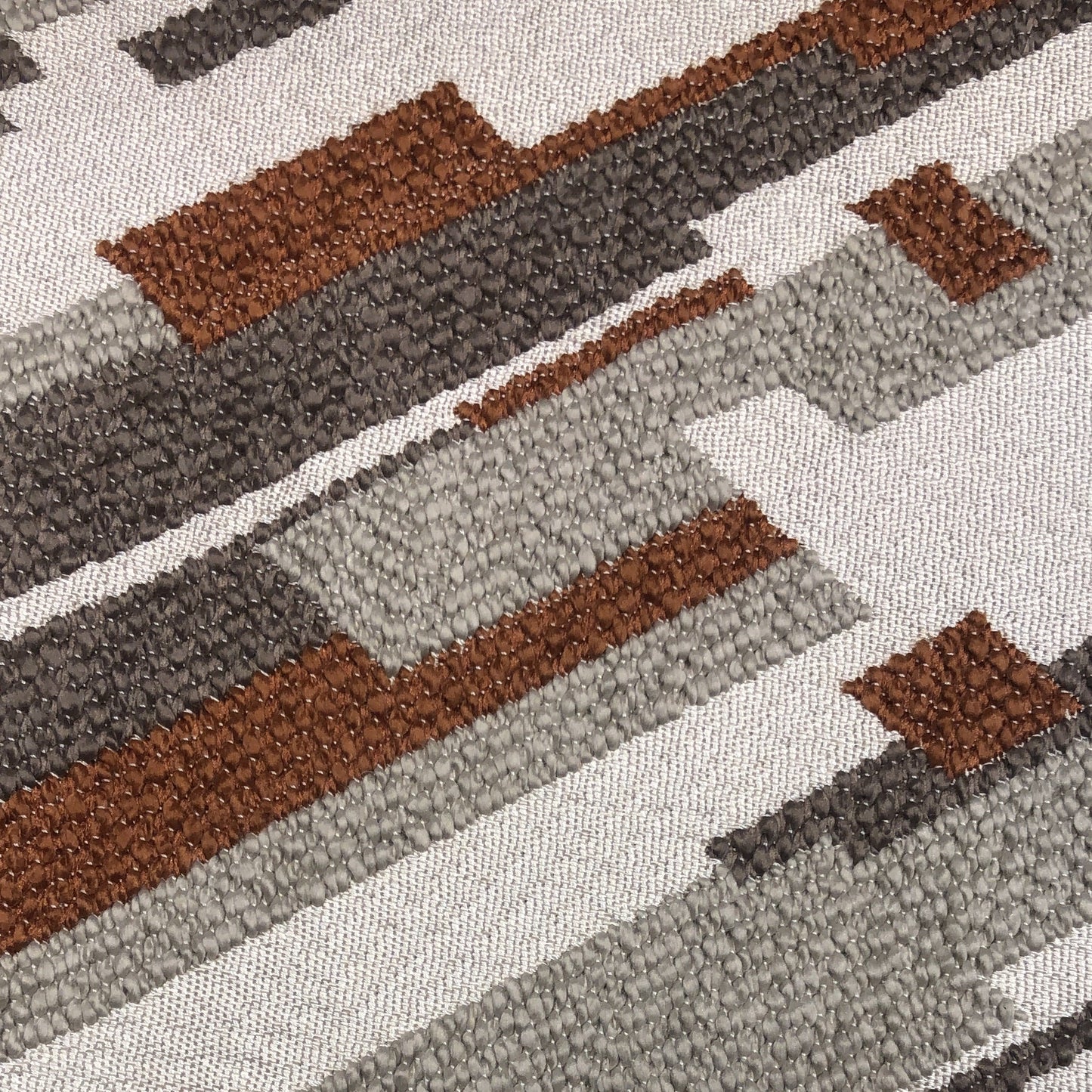 Tissu marocain moderne avec effet brodé et relief graphique