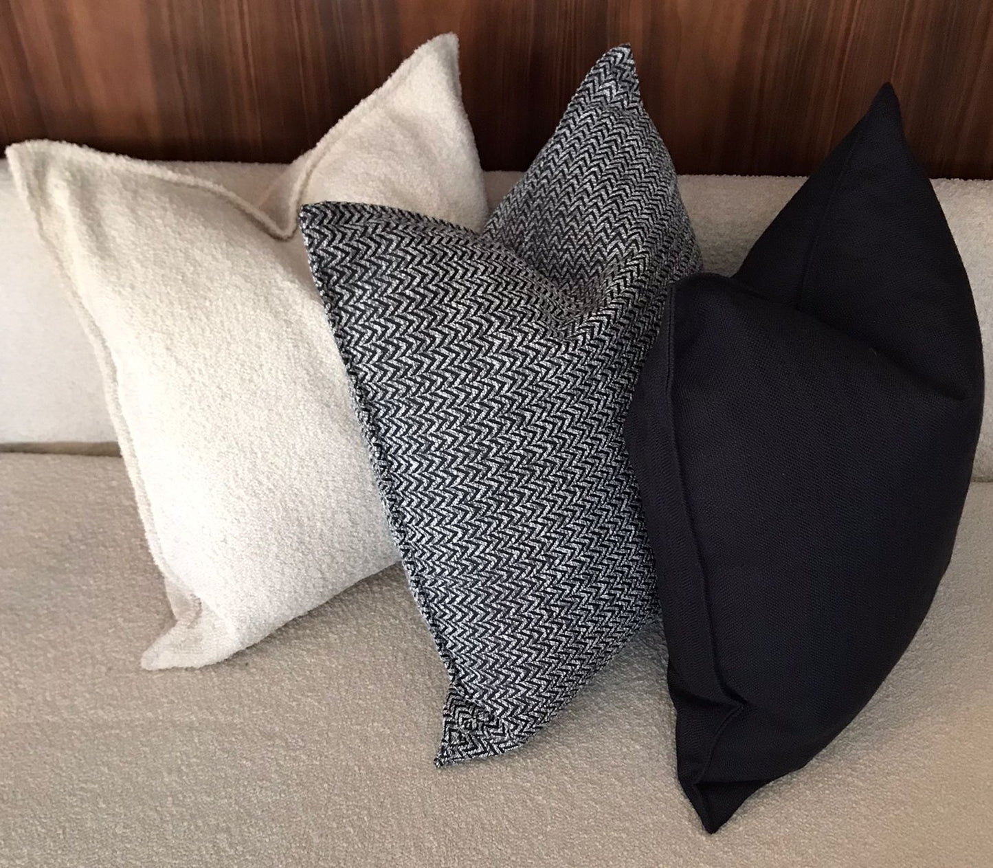 Coussin décoratif en bouclette