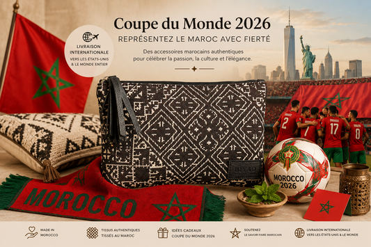 Coupe du Monde 2026 : Représentez le Maroc avec élégance grâce à des accessoires et textiles marocains
