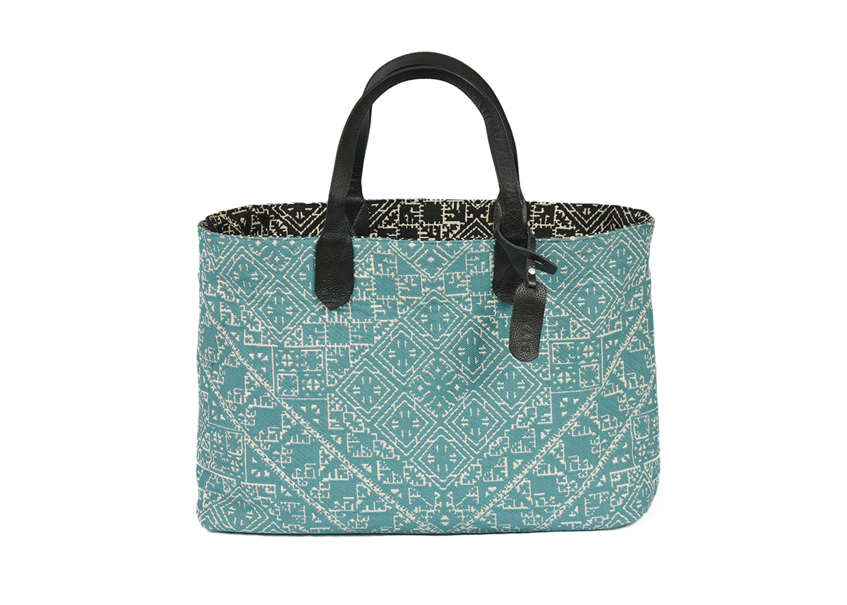 Sacs à épaule en tissu marocain et cuir véritable
