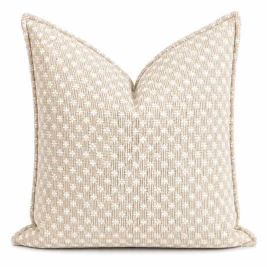 Coussin Fleur Taupe