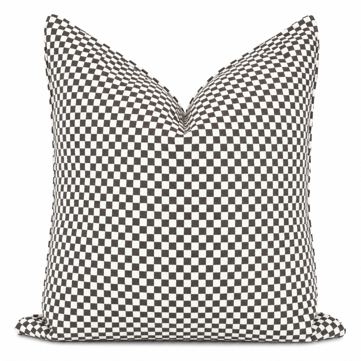 Coussin Echiquier taupe