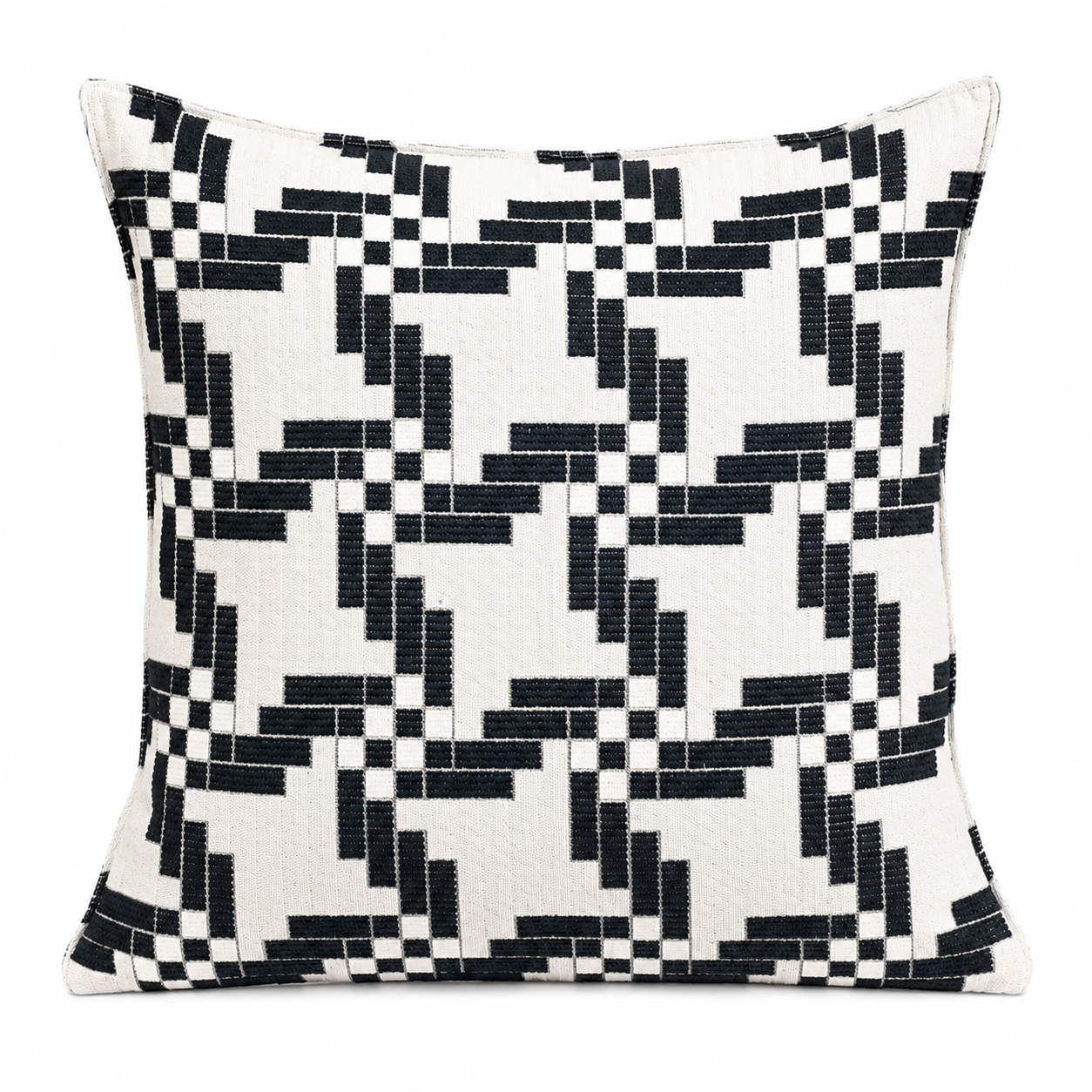 Coussin Géométrie Minérale noire 50x50cm
