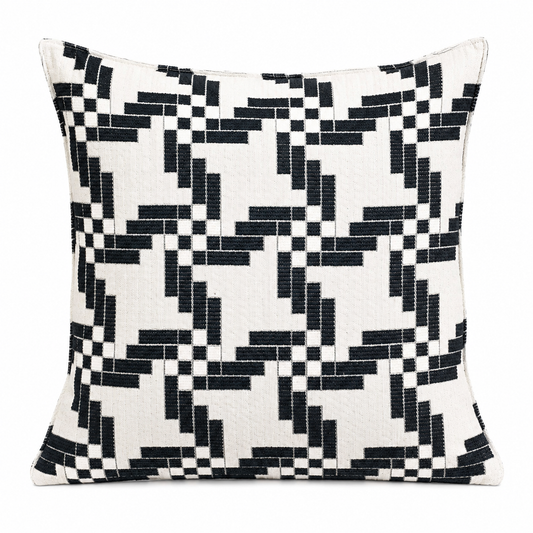 Coussin Géométrie Minérale noire 50x50cm