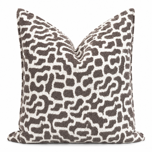 Coussin Labyrinthe Taupe