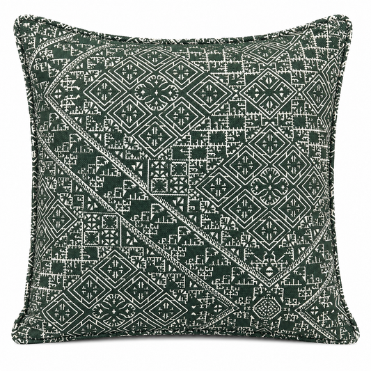 Timeless decorative cushion in bottle green tarz 50x50cm