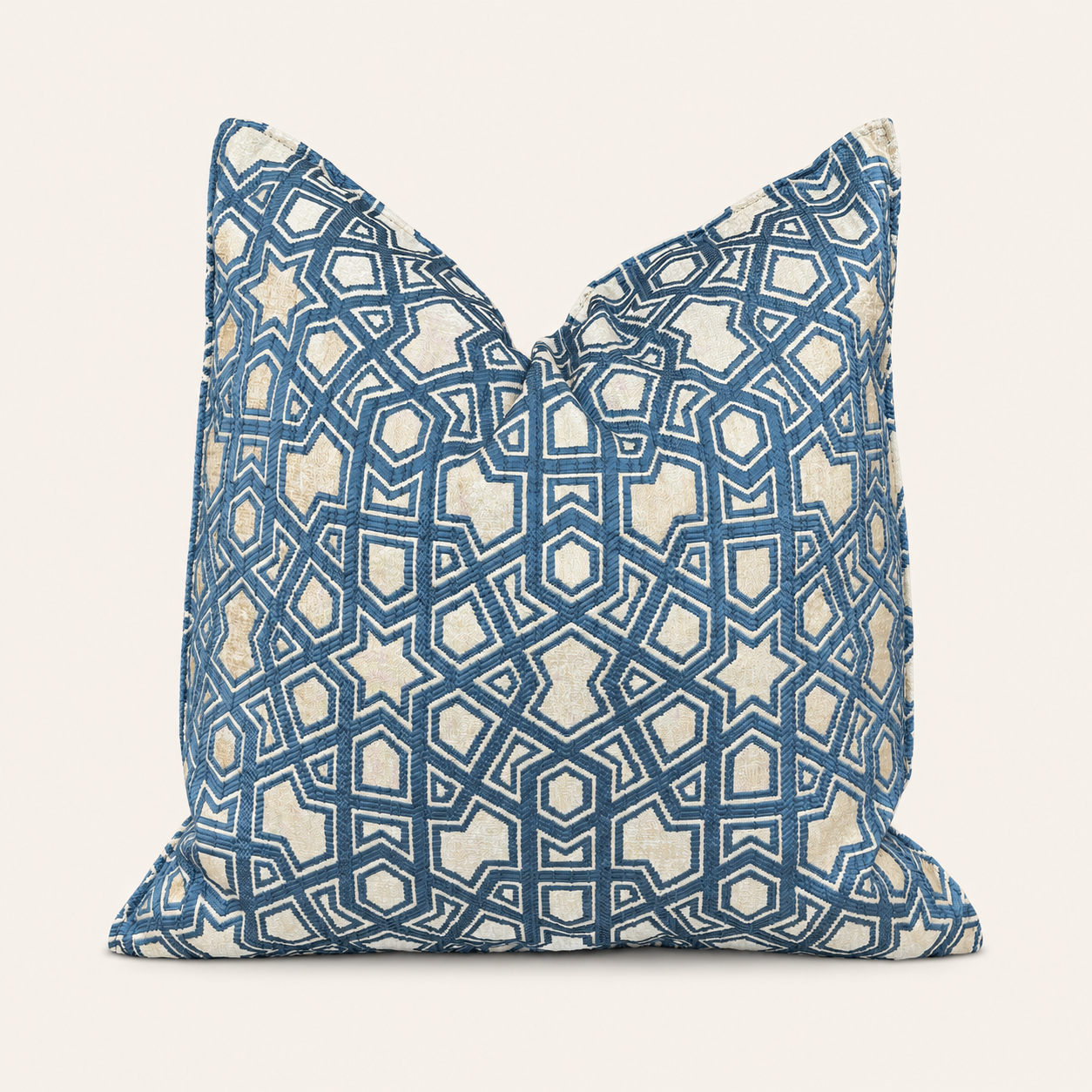 Coussin décoratif à motif zellij 50x50cm