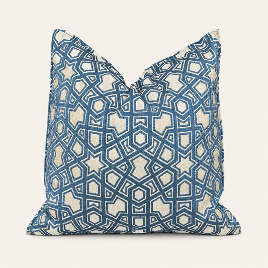 Coussin décoratif à motif zellij 50x50cm