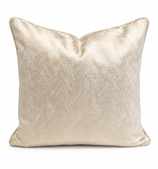 Decorative cushion in white terry 50x50cm