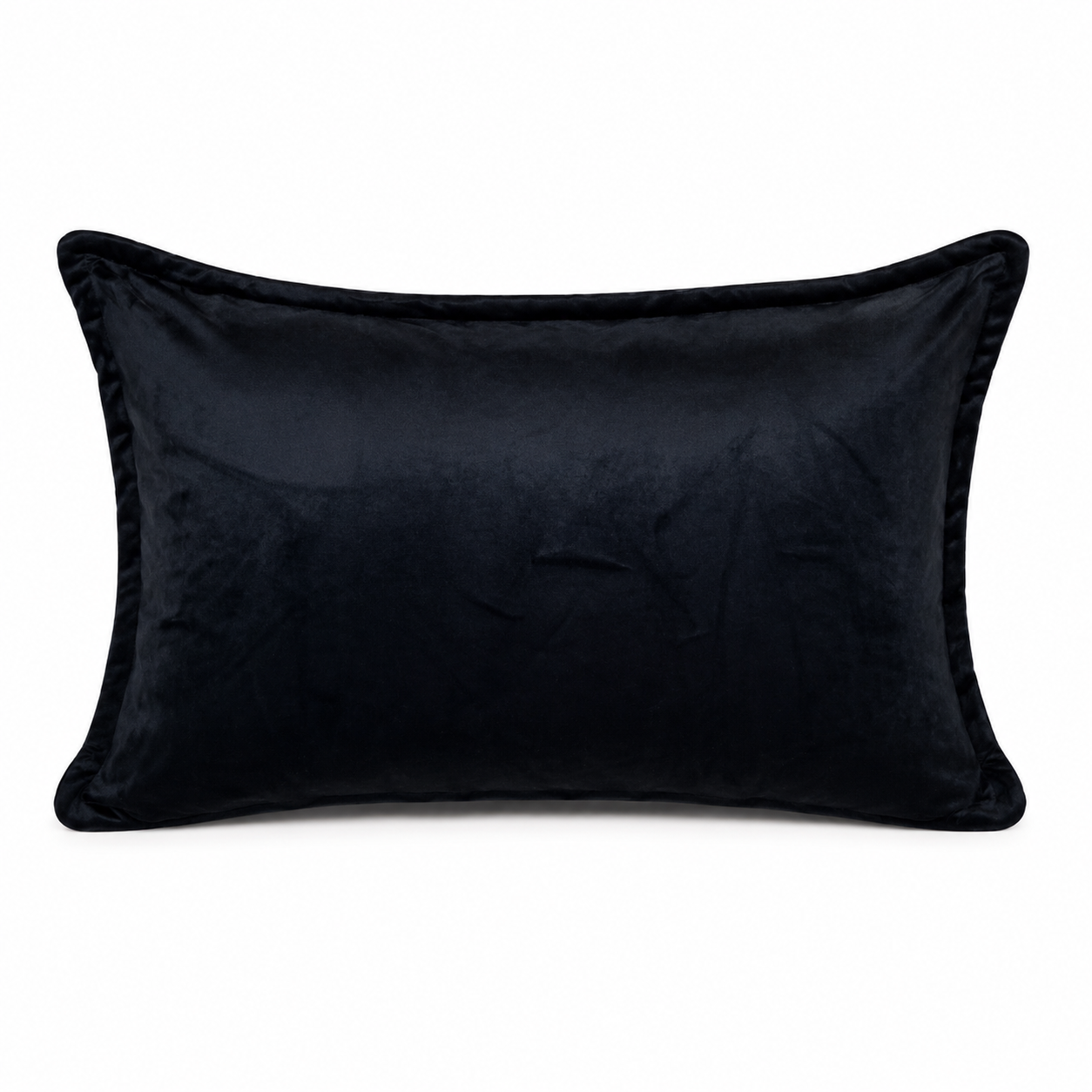 Coussin rectangulaire velour noir