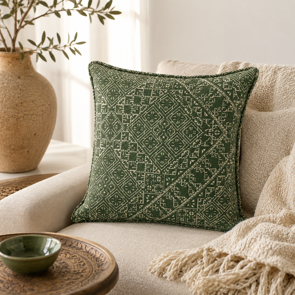 Timeless decorative cushion in fuchsia tarz 50x50cm 