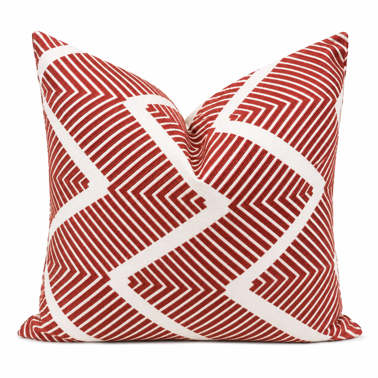 Coussin Graphique Terracotta Chevron