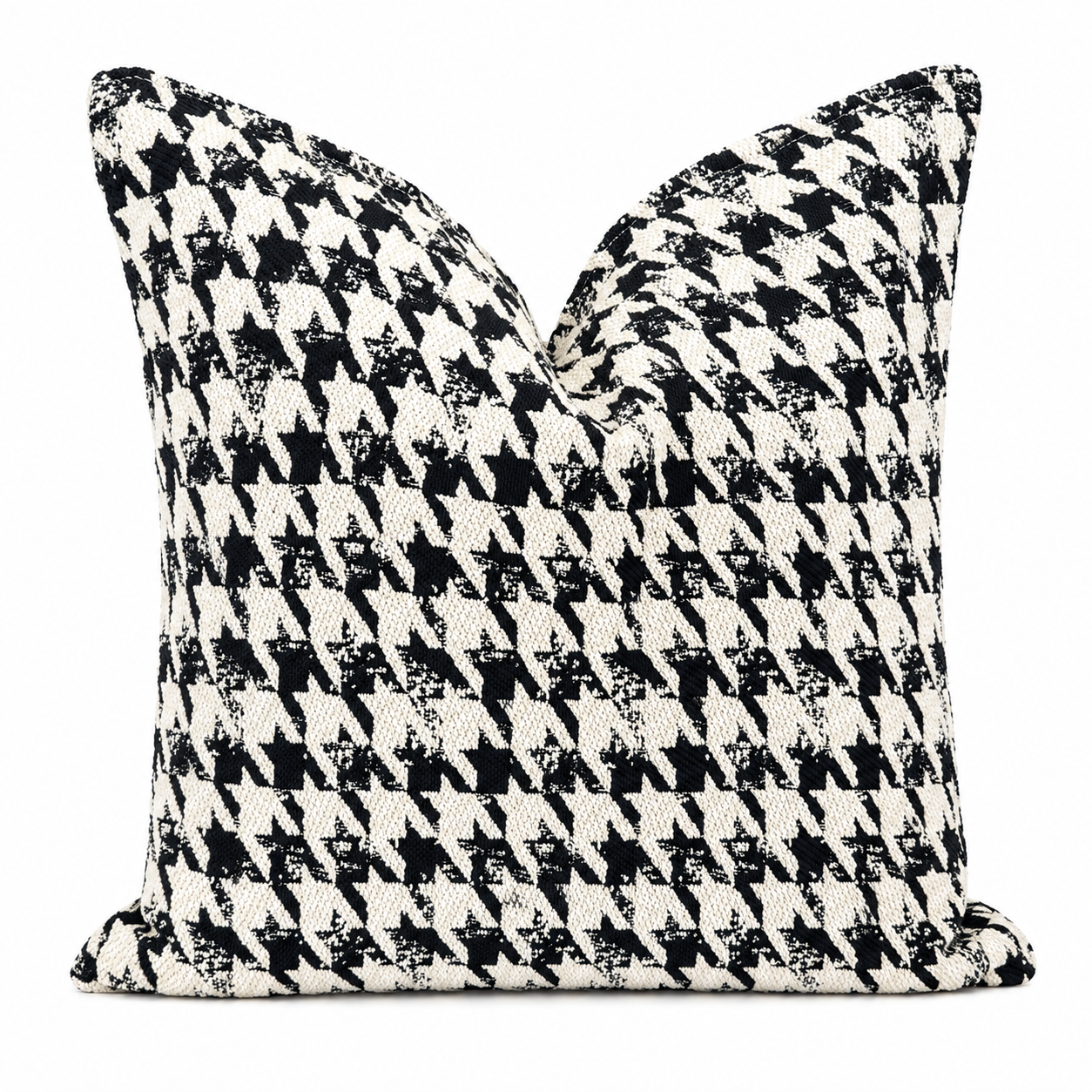Coussin bouclette à motif iconique pied-de-poule