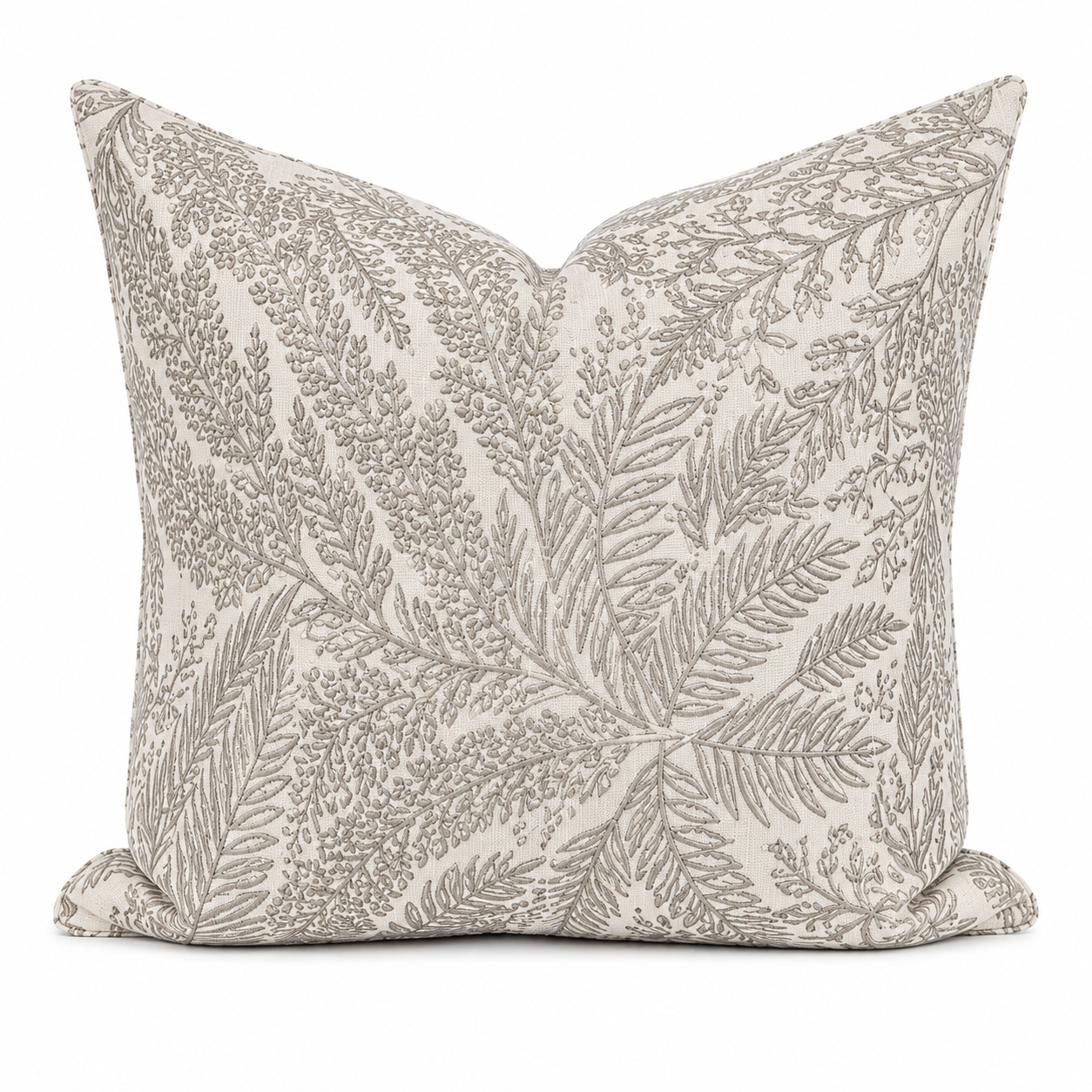 Coussin décoratif à feuillage texturé