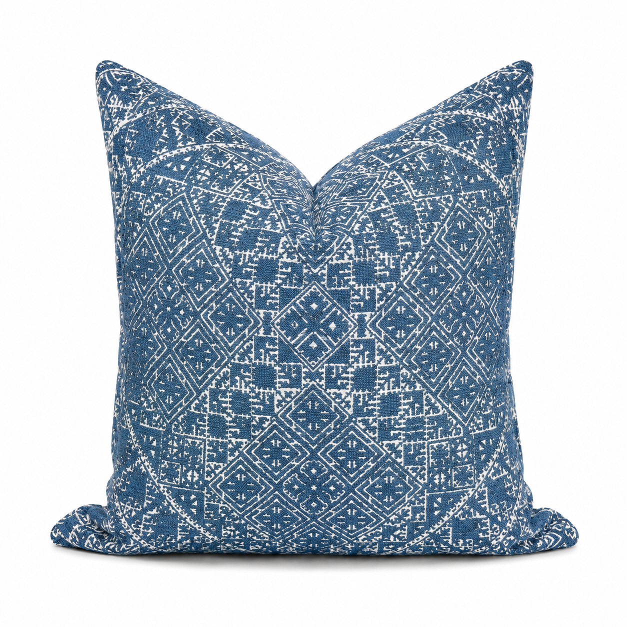 Coussin décoratif intemporel en tarz bleu jeans