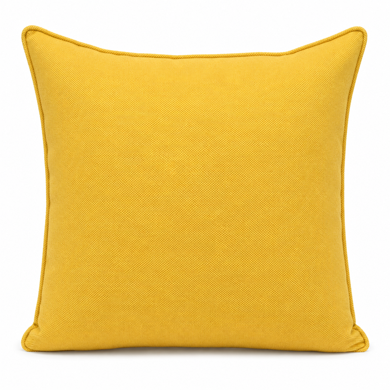 Coussin décoratif jaune 50x50cm