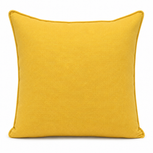 Coussin décoratif jaune 50x50cm