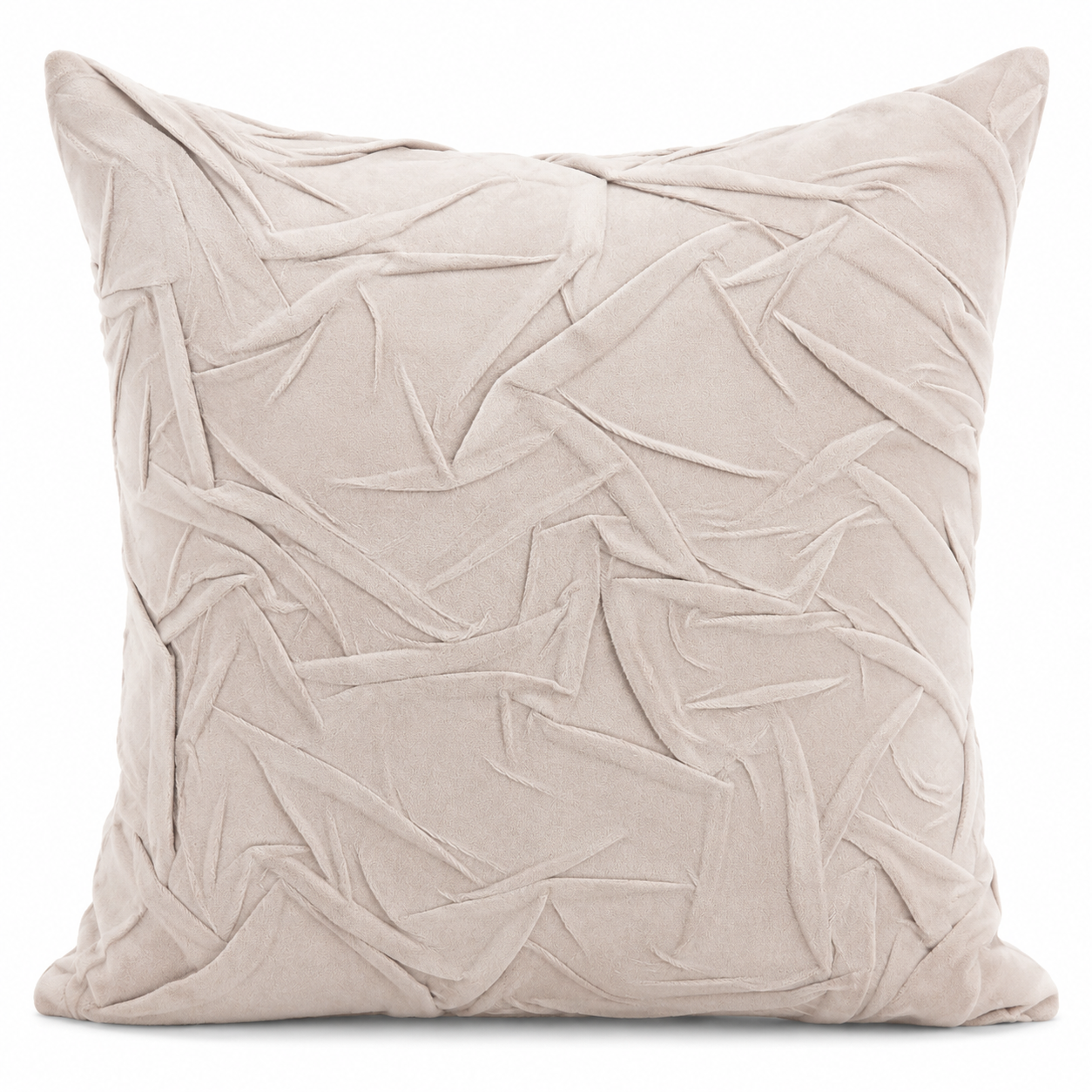 Crumpled velvet decorative cushion 50x50cm