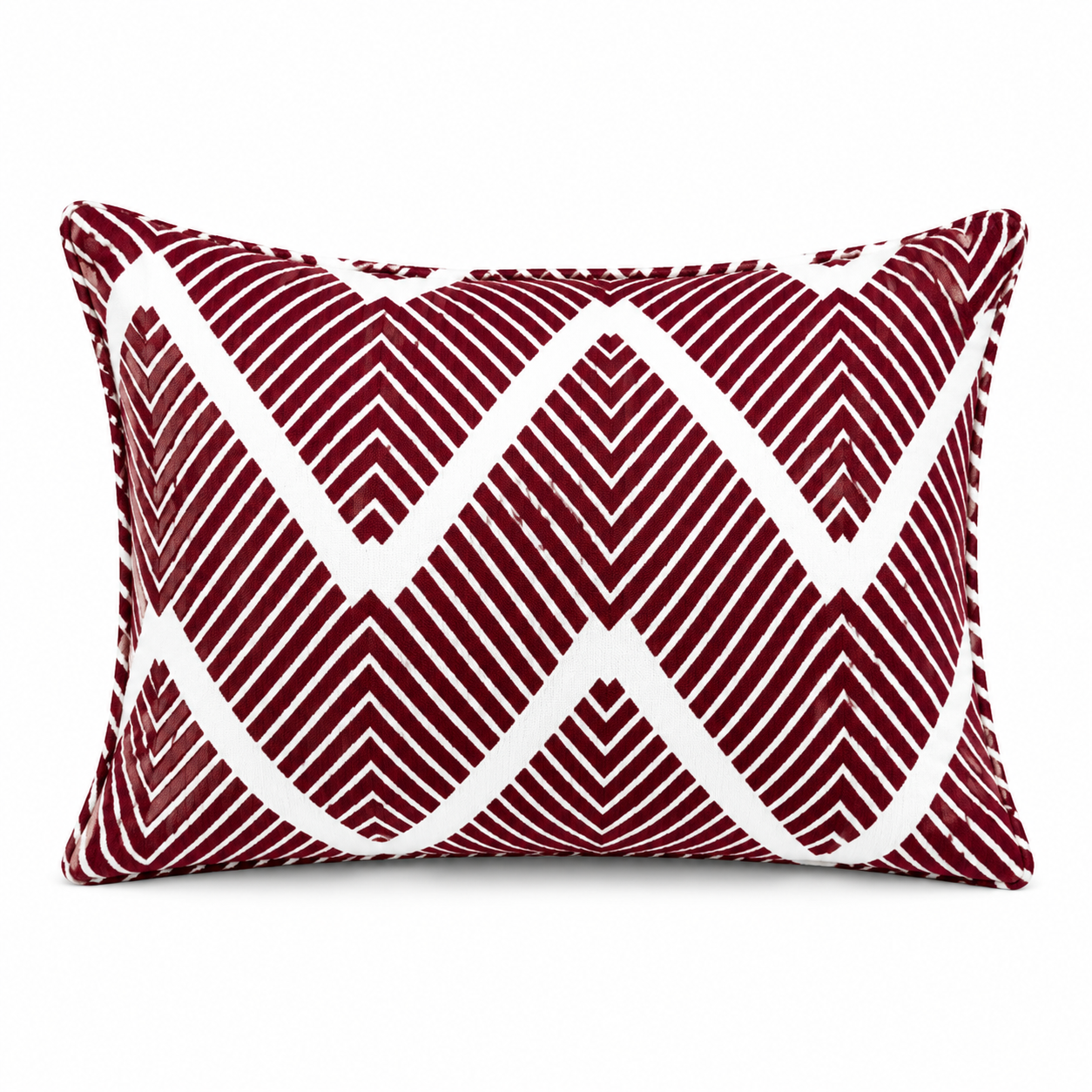 Coussin rectangulaire zig zag