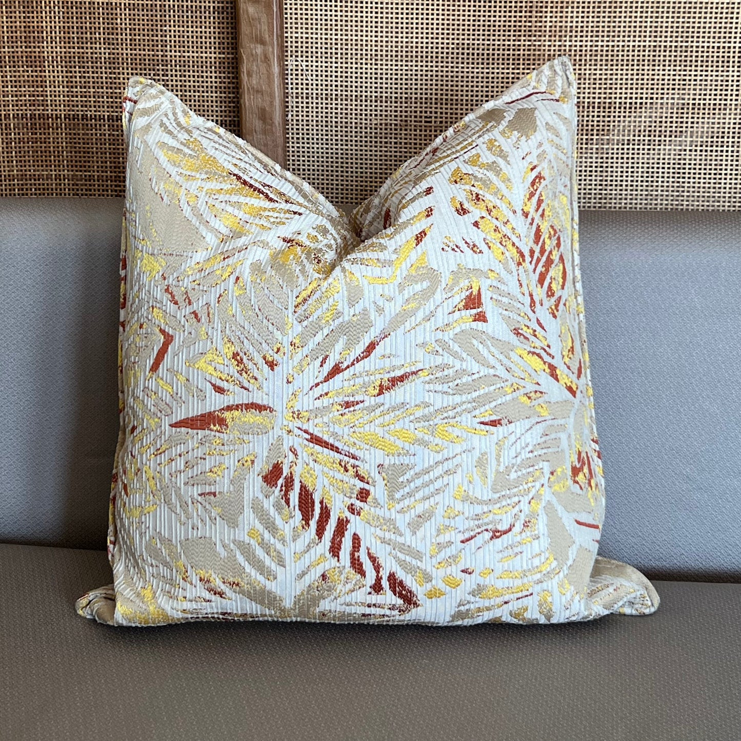 Gray Jungle Chenille Decorative Cushion 50x50cm