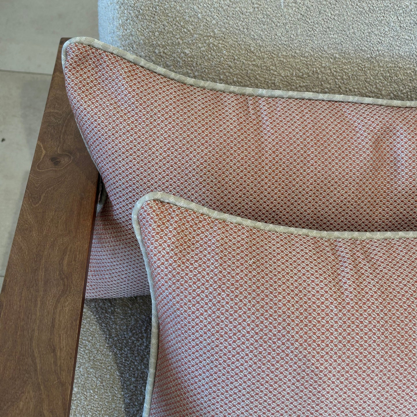 Lot de 2 Coussins rectangle terracota  60x31cm