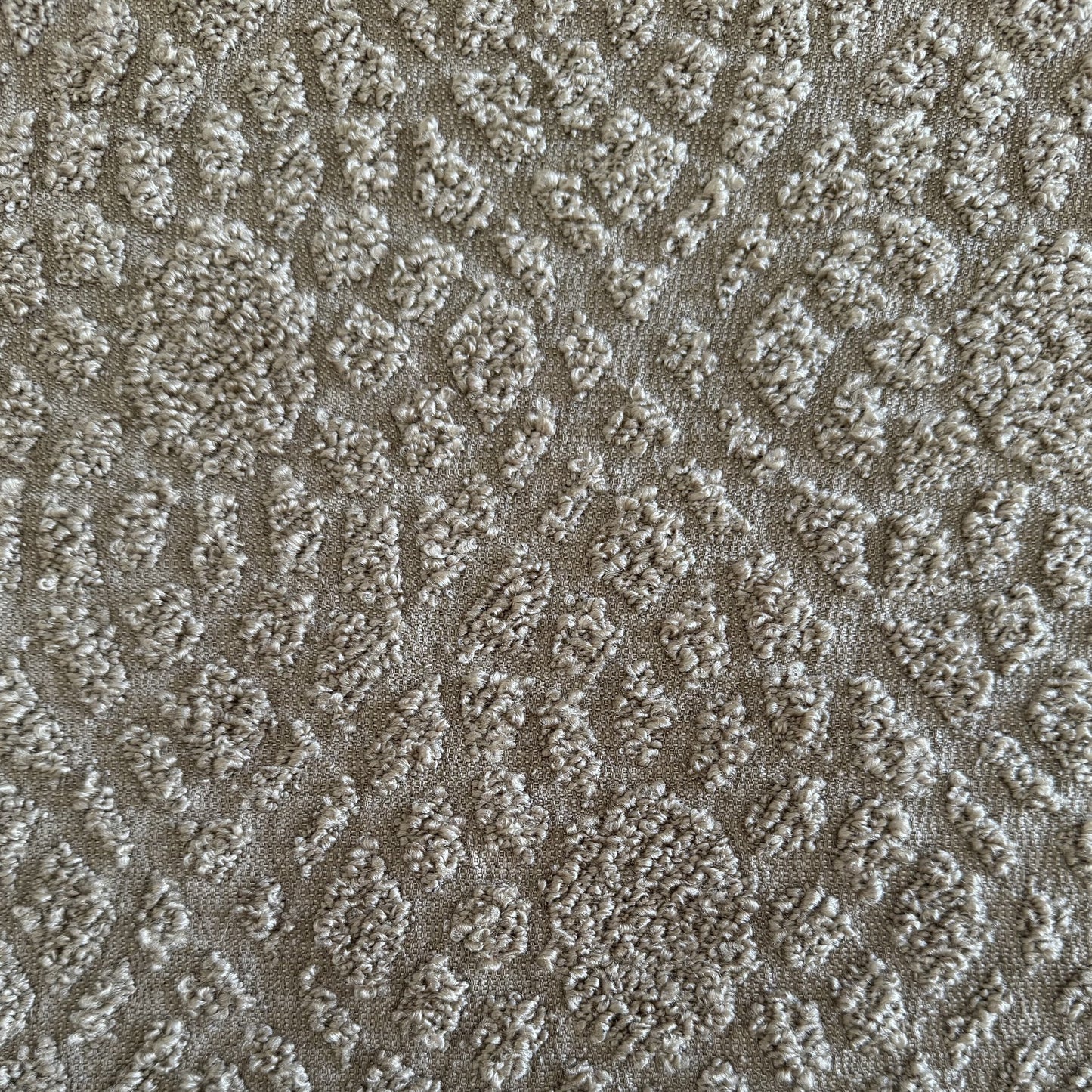 Bouclette fabric with double-sided geometric pattern 