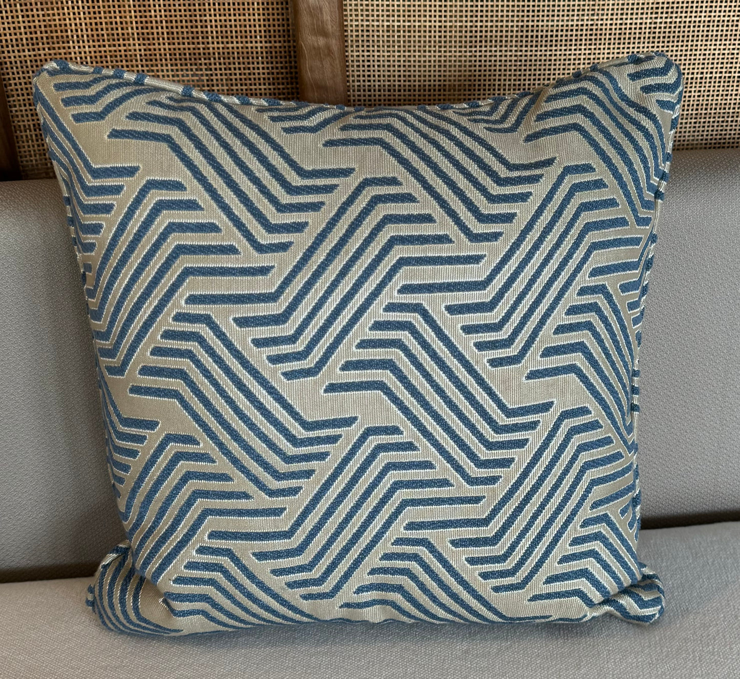 Coussin Zigzag Bleu 50x50cm.