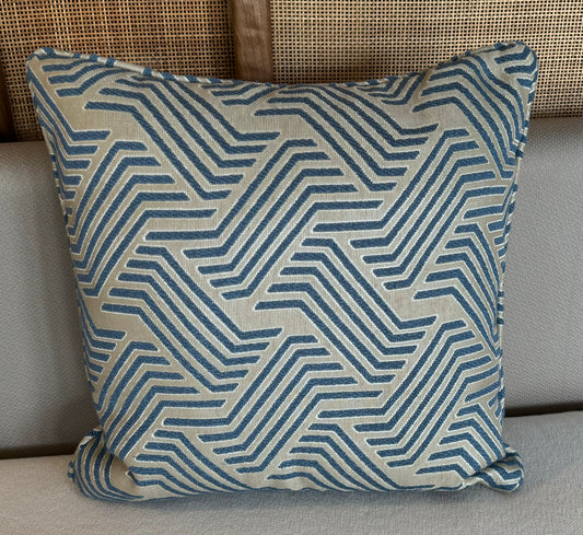 Coussin Zigzag Bleu 50x50cm.