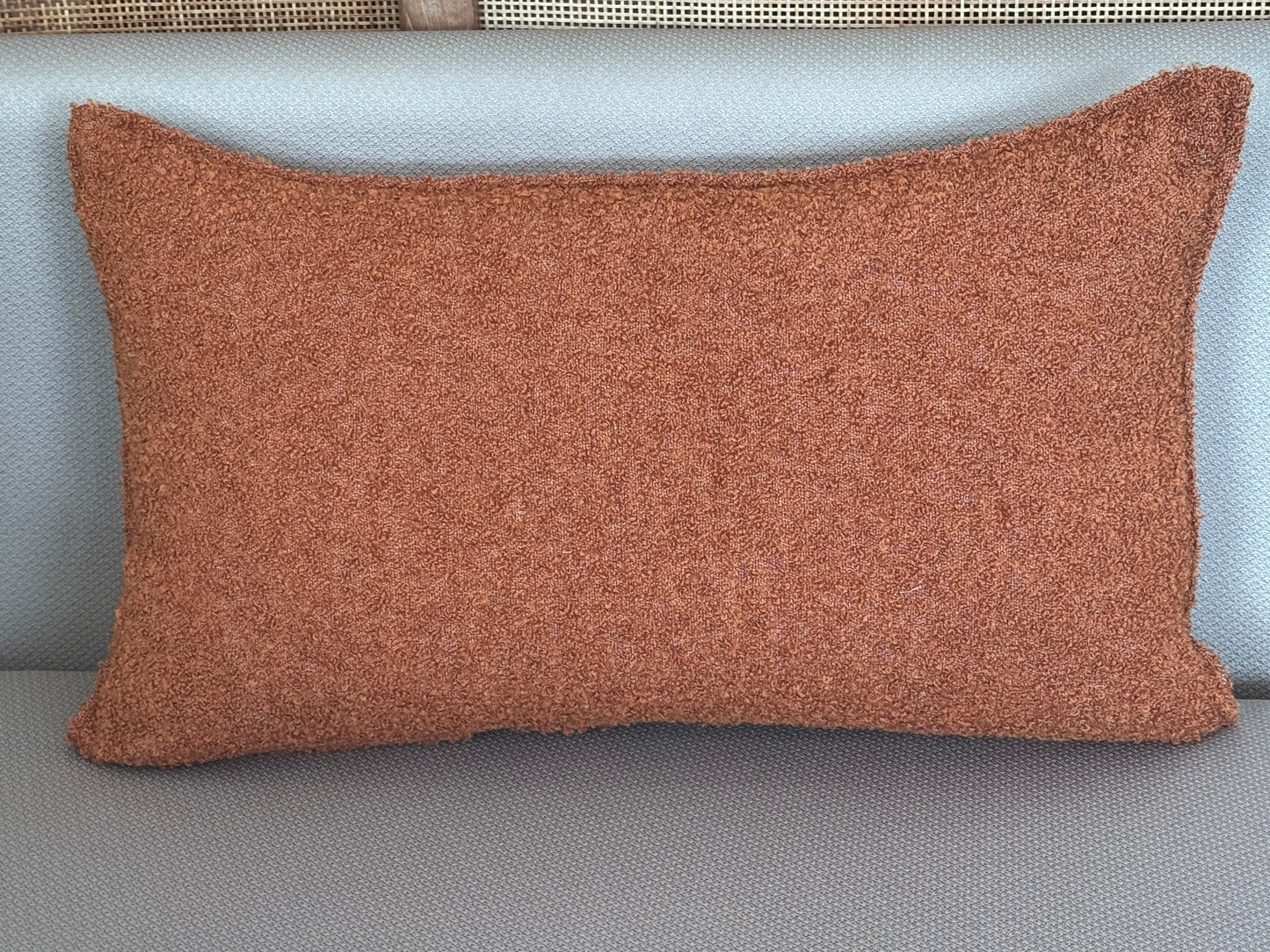 Cousssin décoratif rectangulaire tendance terracota