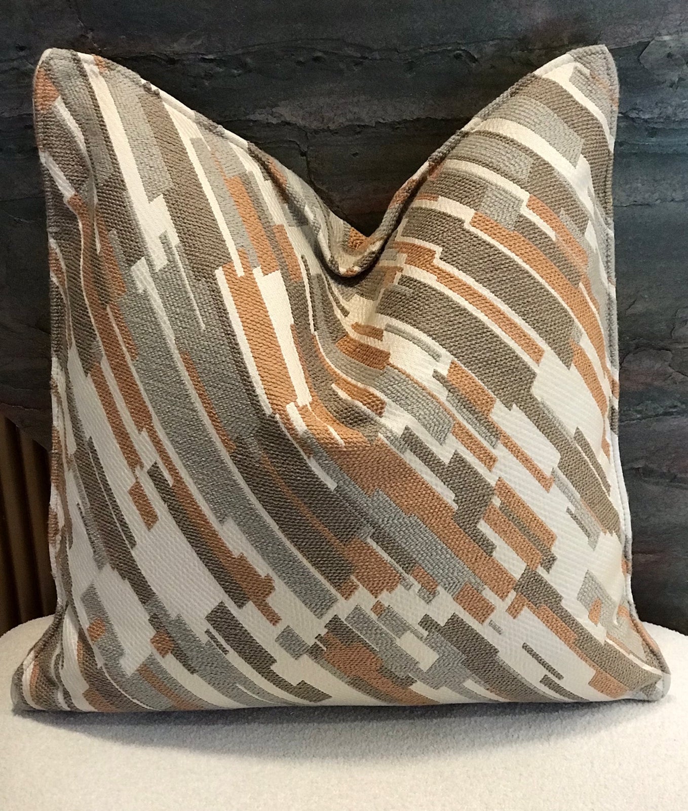 Coussin Graphique Sable & Taupe