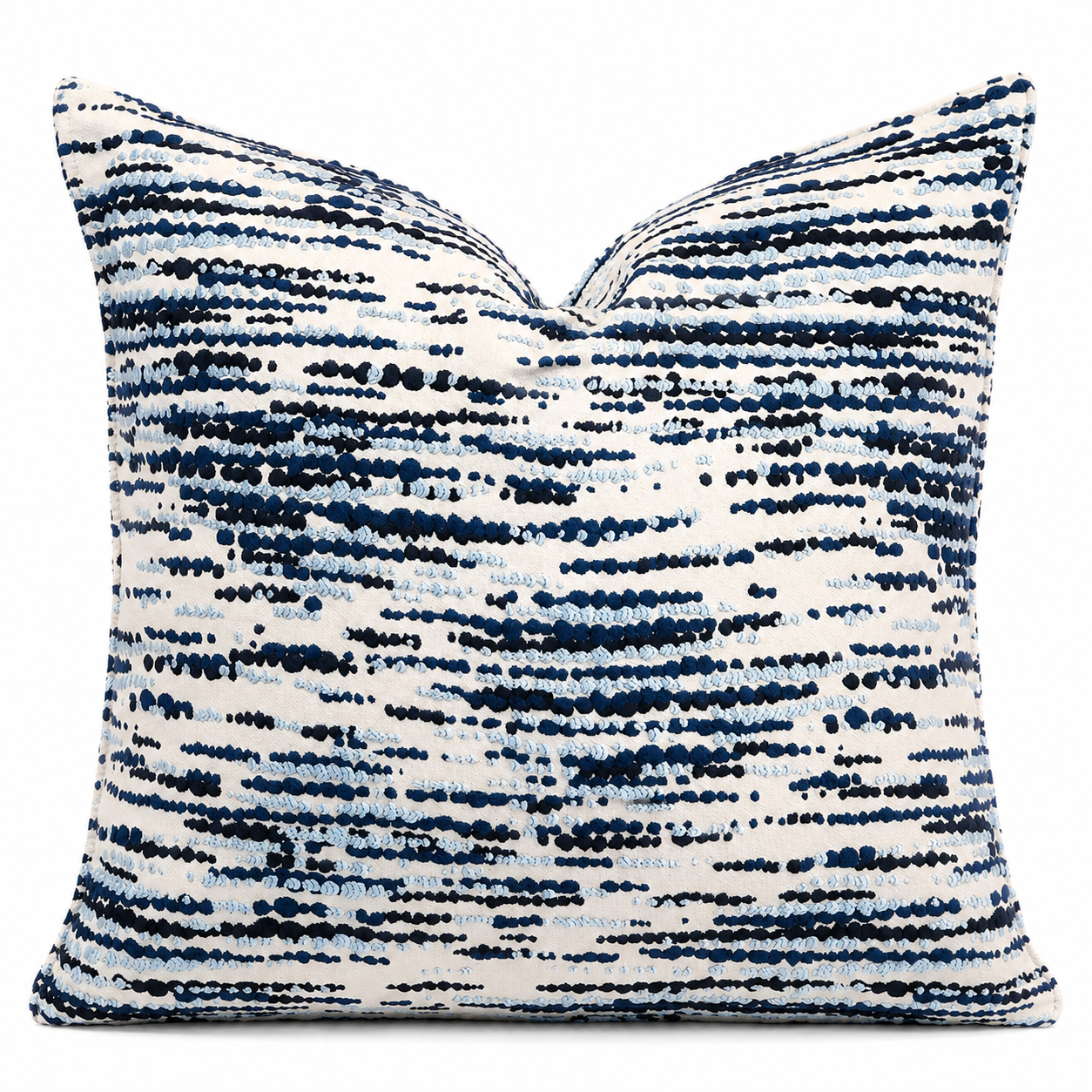 Blue and yellow decorative dotted cushion 50x50cm