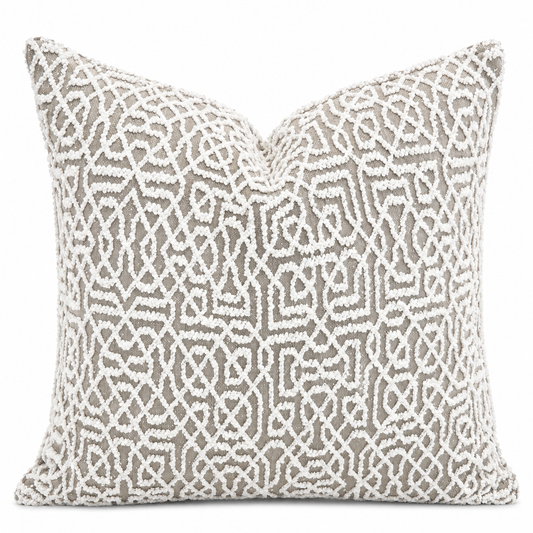 Coussin bouclette décorative à motif double face