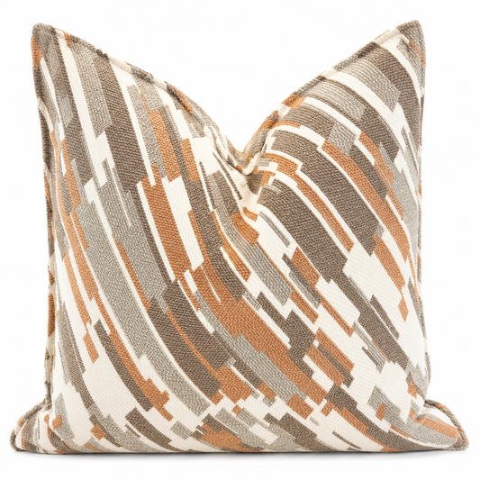 Coussin Graphique Sable & Taupe