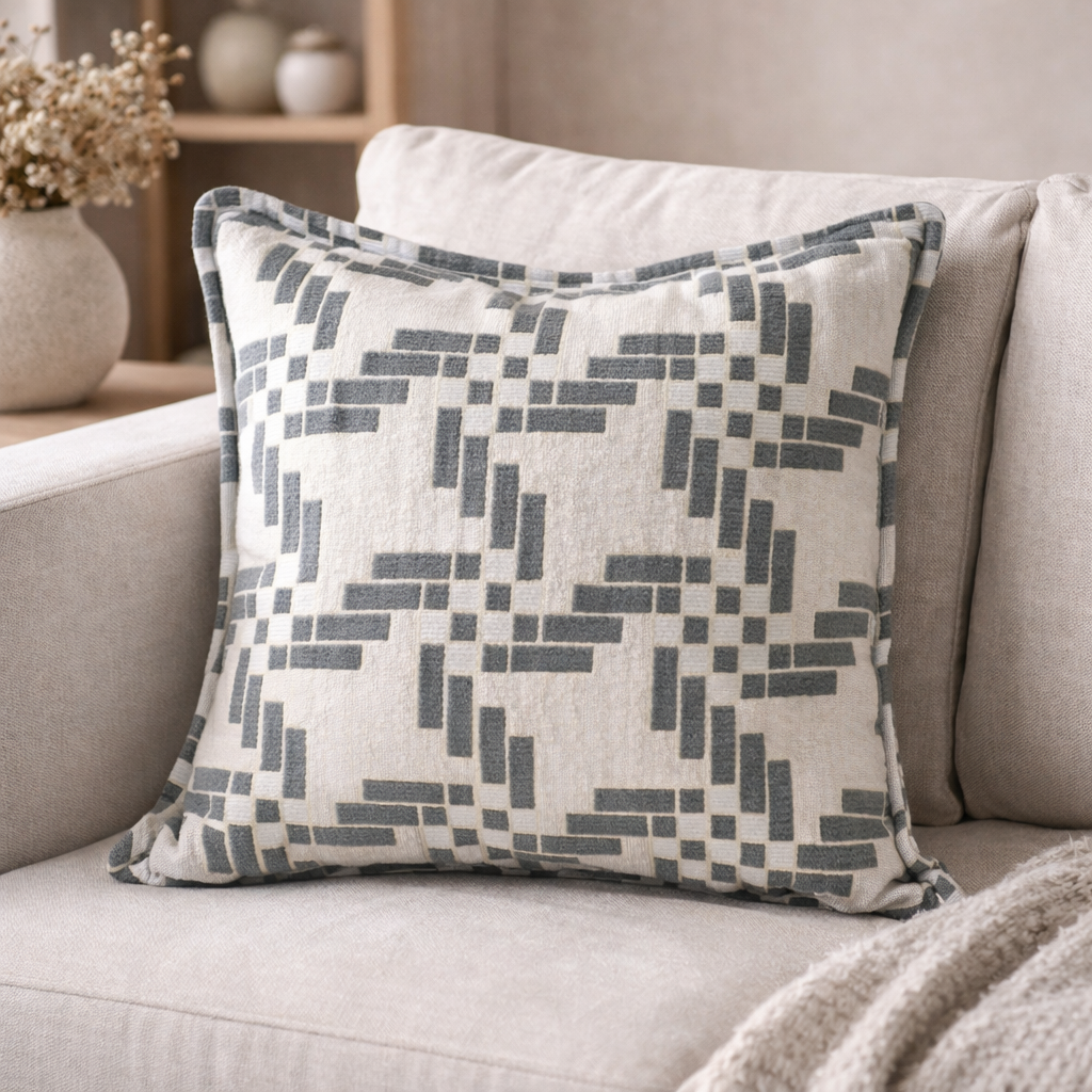 Coussin Géométrie Minérale