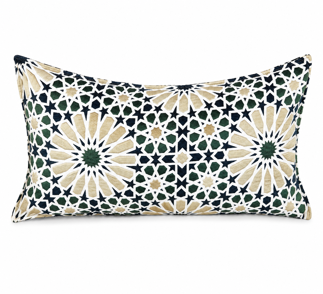 Coussin décoratif rectangle à motif Zellij traditionnel marocain