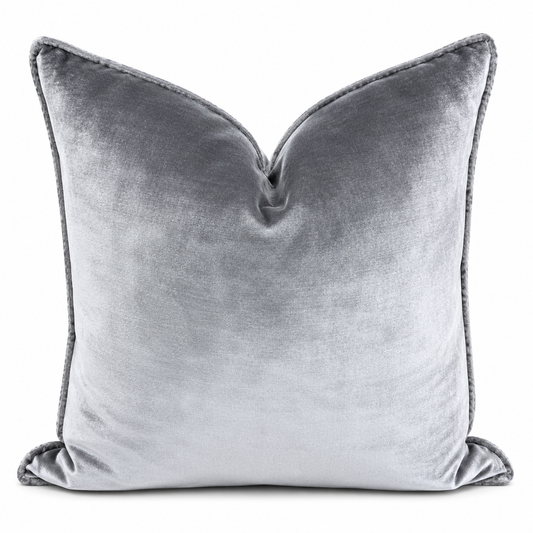 Coussin Velours Gris