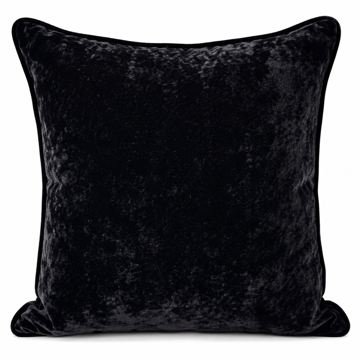 Coussin décoratif en velour noir  50x50cm