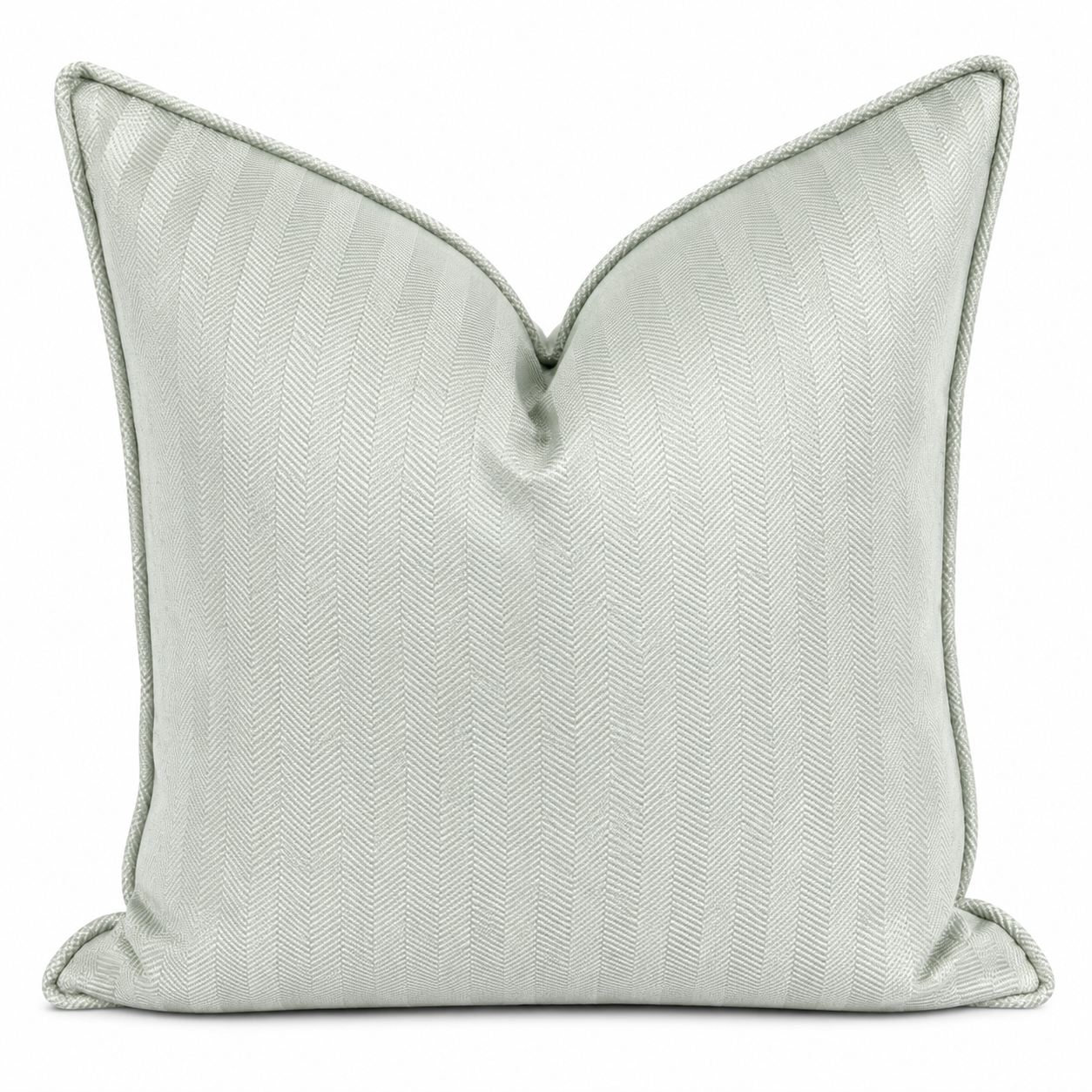 Coussin Chevron vert eau