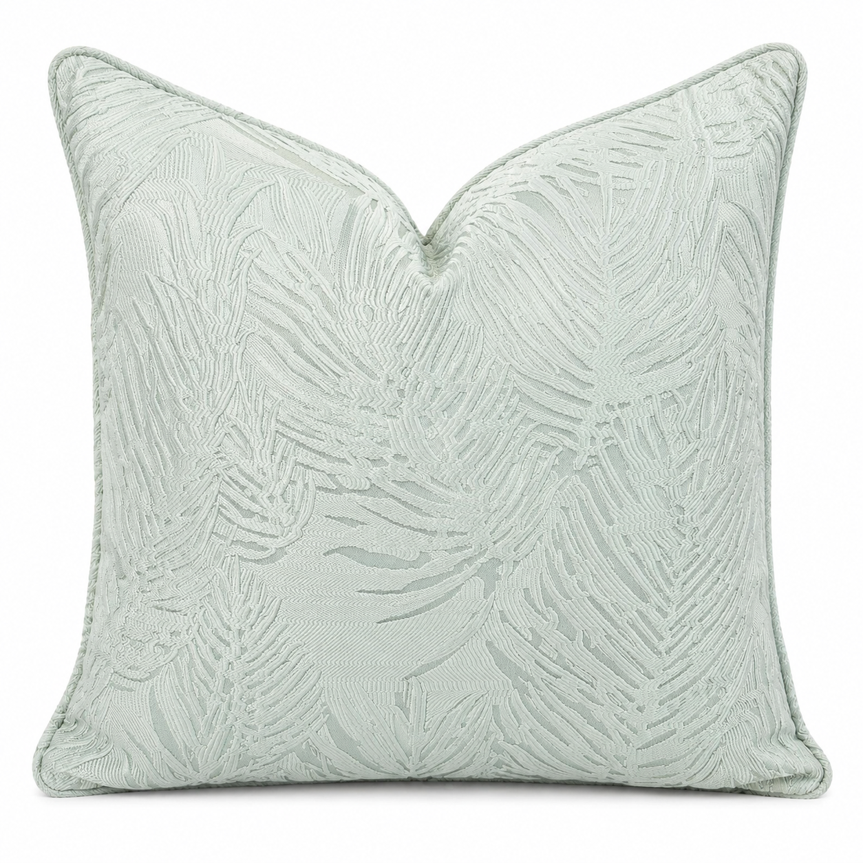 Coussin décoratif jungle vert eau
