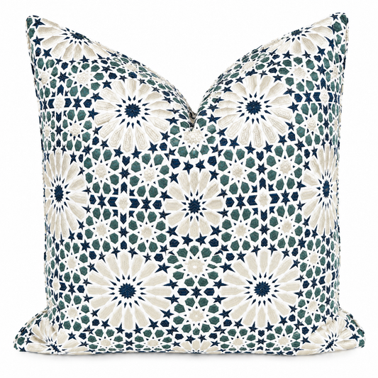 Coussin décoratif  Zellij Majestueux  vert 50x50cm