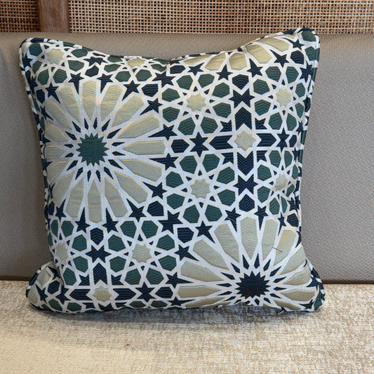 Coussin décoratif zellij vert
