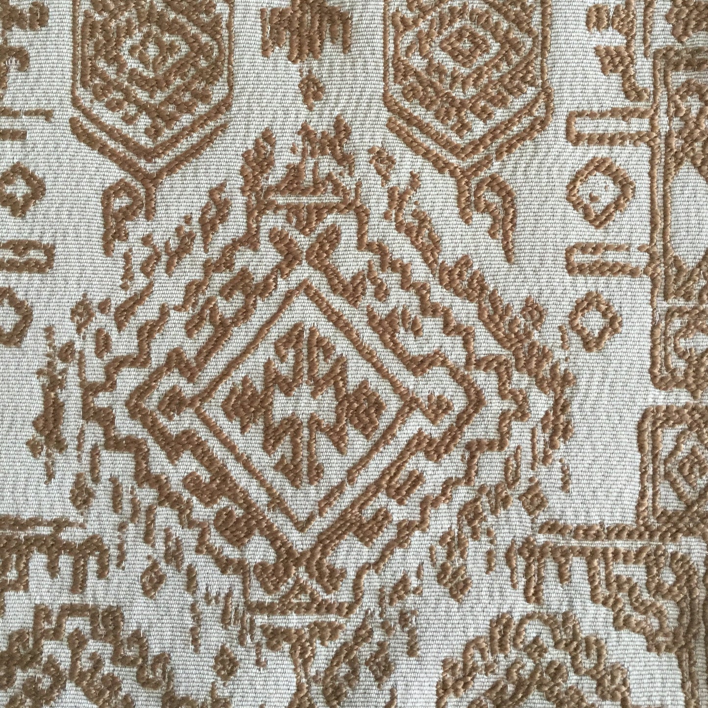 Tissu géométrique berbère en relief couleur tendance, motifs losanges ethniques