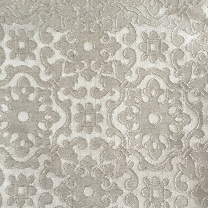 Tissu damassé à motif floral élégant, tissé en relief