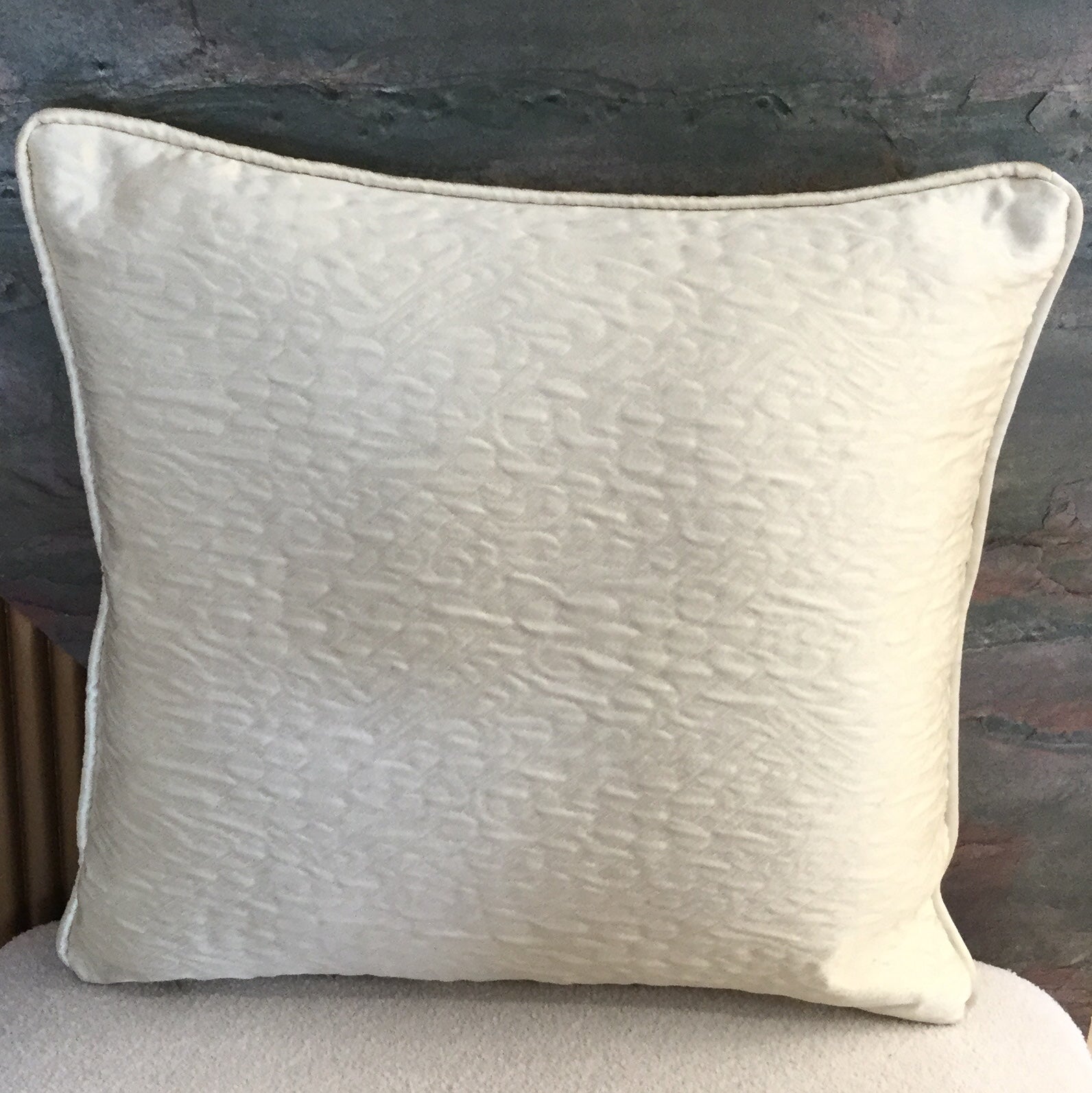 Coussin marocain blanc cassé