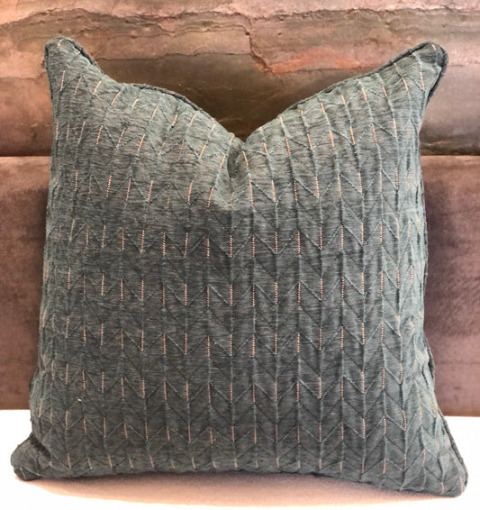 Coussin géométrique vert